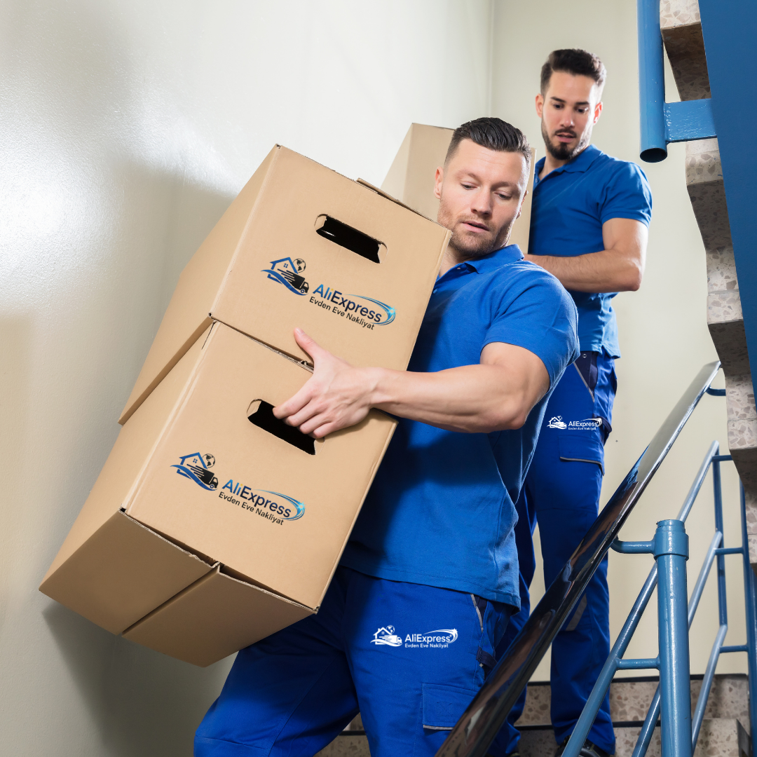White and Blue Simple Packers and Movers Company Services Promotion Instagram Post 1